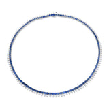 Graduated Sapphire Shaker Necklace