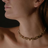 Maria Graduated Gold Choker Chain