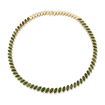 One-of-a-kind Cabochon Cut Tourmaline Necklace