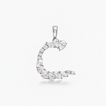 C mixed cut diamond initial