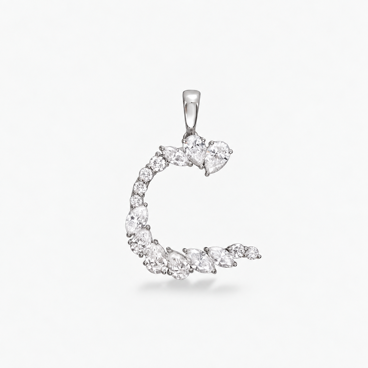 C mixed cut diamond initial