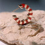 carnelian hoops designed by Isabel Delgado