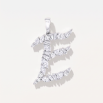 Mixed cut diamond initial set with mixed cut diamonds in white gold