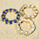 Carved gemstone rings designed by Isabel Delgado