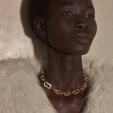 Maria Graduated Gold Choker Chain