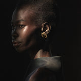 Maria Curved Gold Earrings