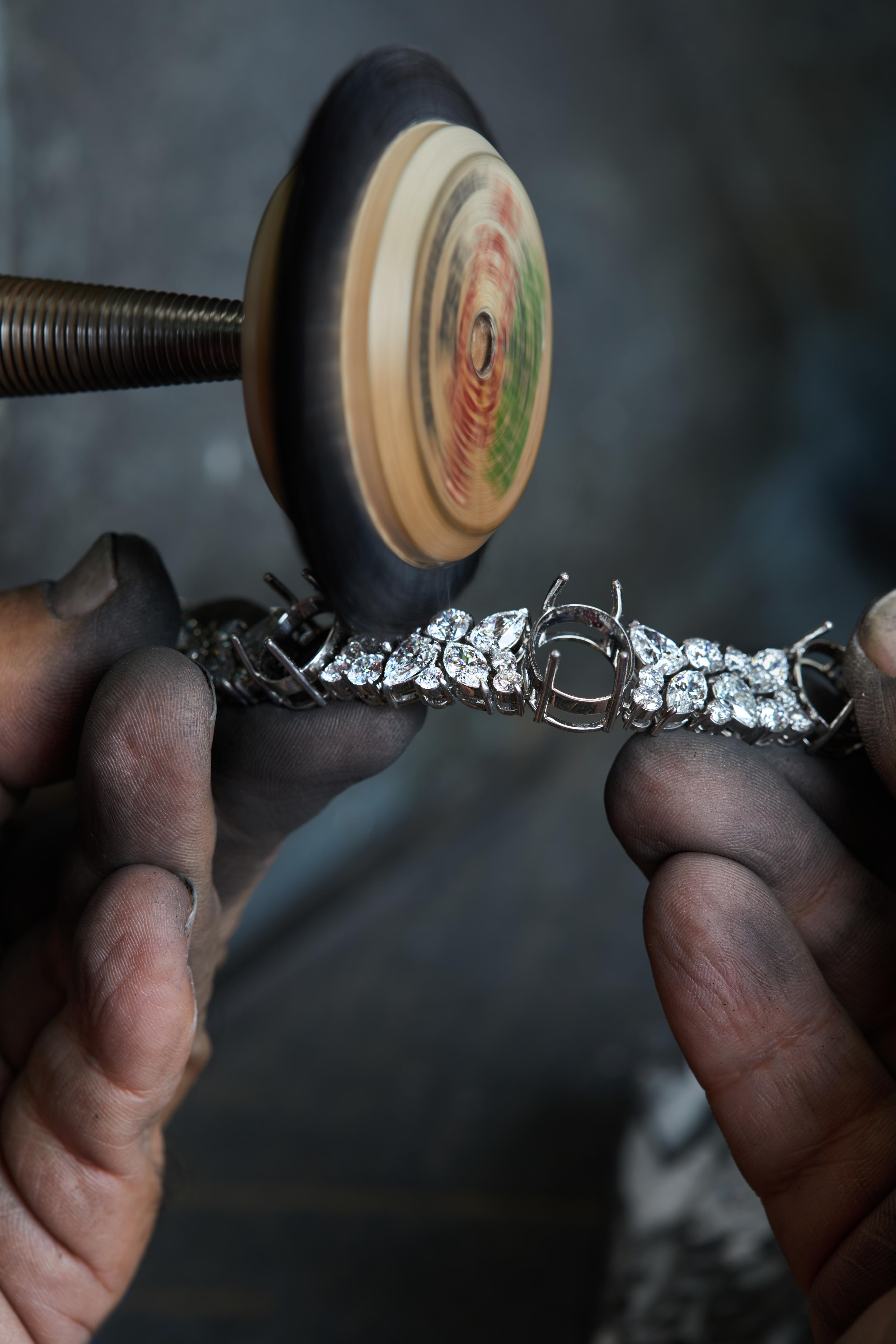 New York city manufacturers creating a bespoke necklace designed by Isabel Delgado