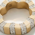 Flower shaped ring from the Sofia collection, crafted with gold and diamonds.