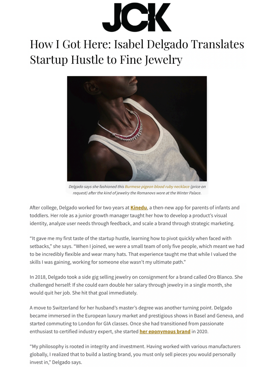 Isabel Delgado featured article 
