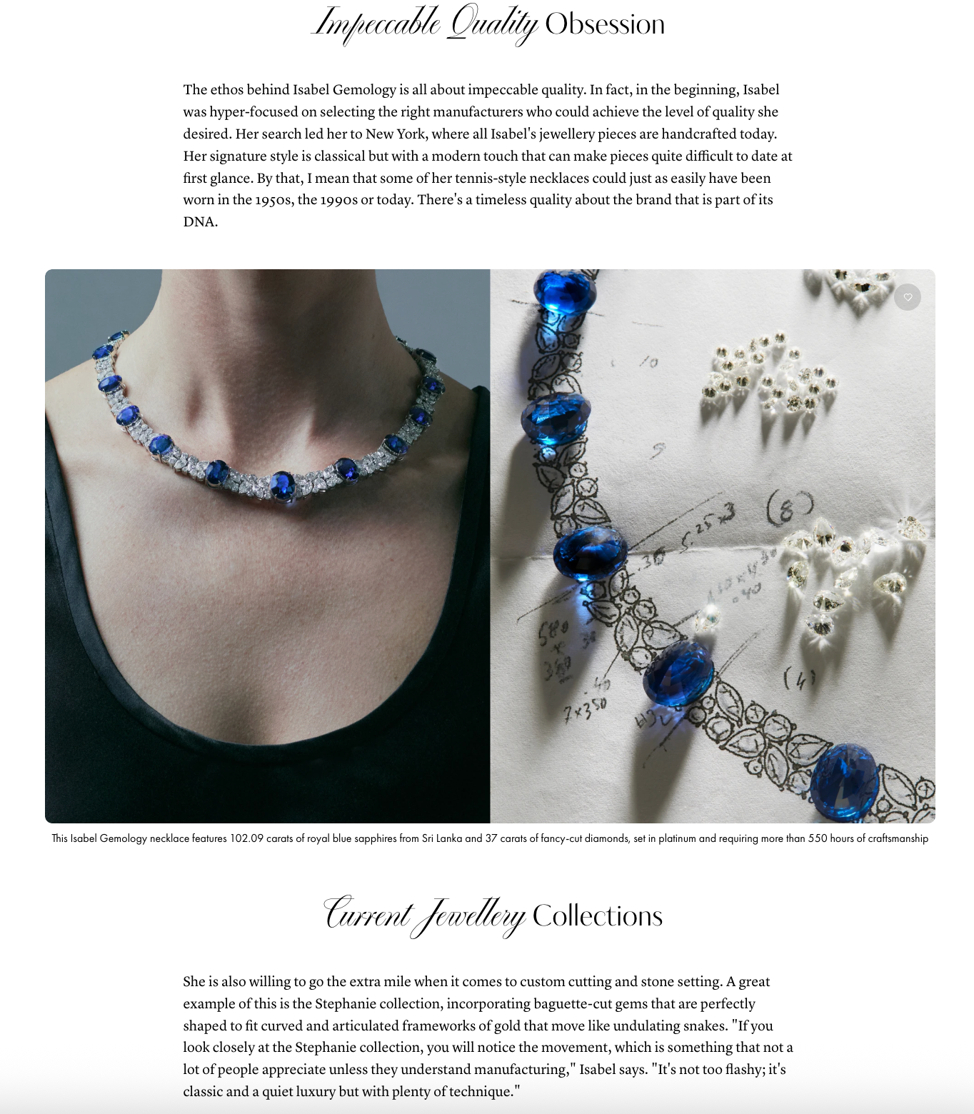 Isabel featured as Katerina Perez’s "Jeweler of the Month" in April 2025