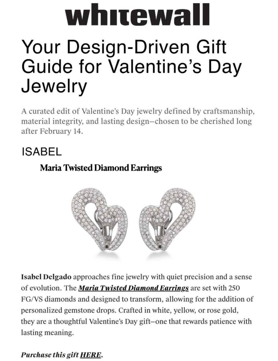 Isabel Delgado twisted diamond earrings featured on whitewall