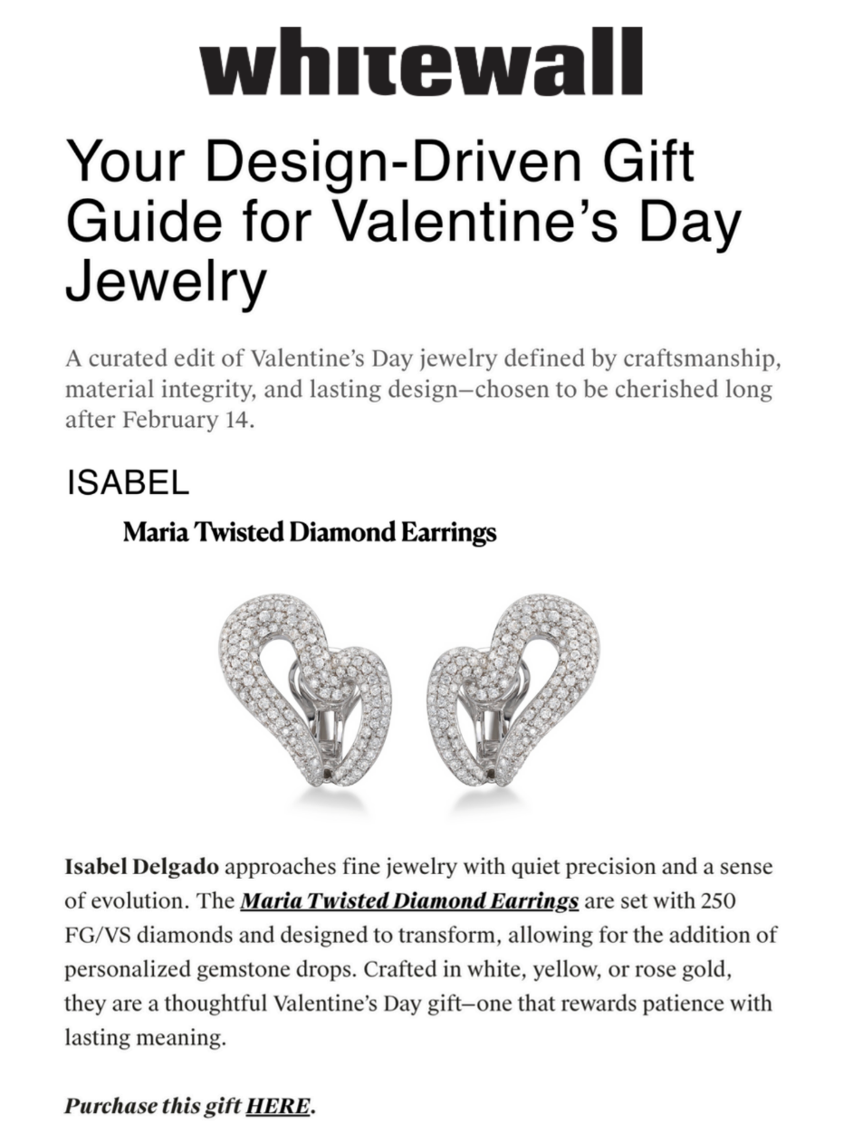 Isabel Delgado twisted diamond earrings featured on whitewall