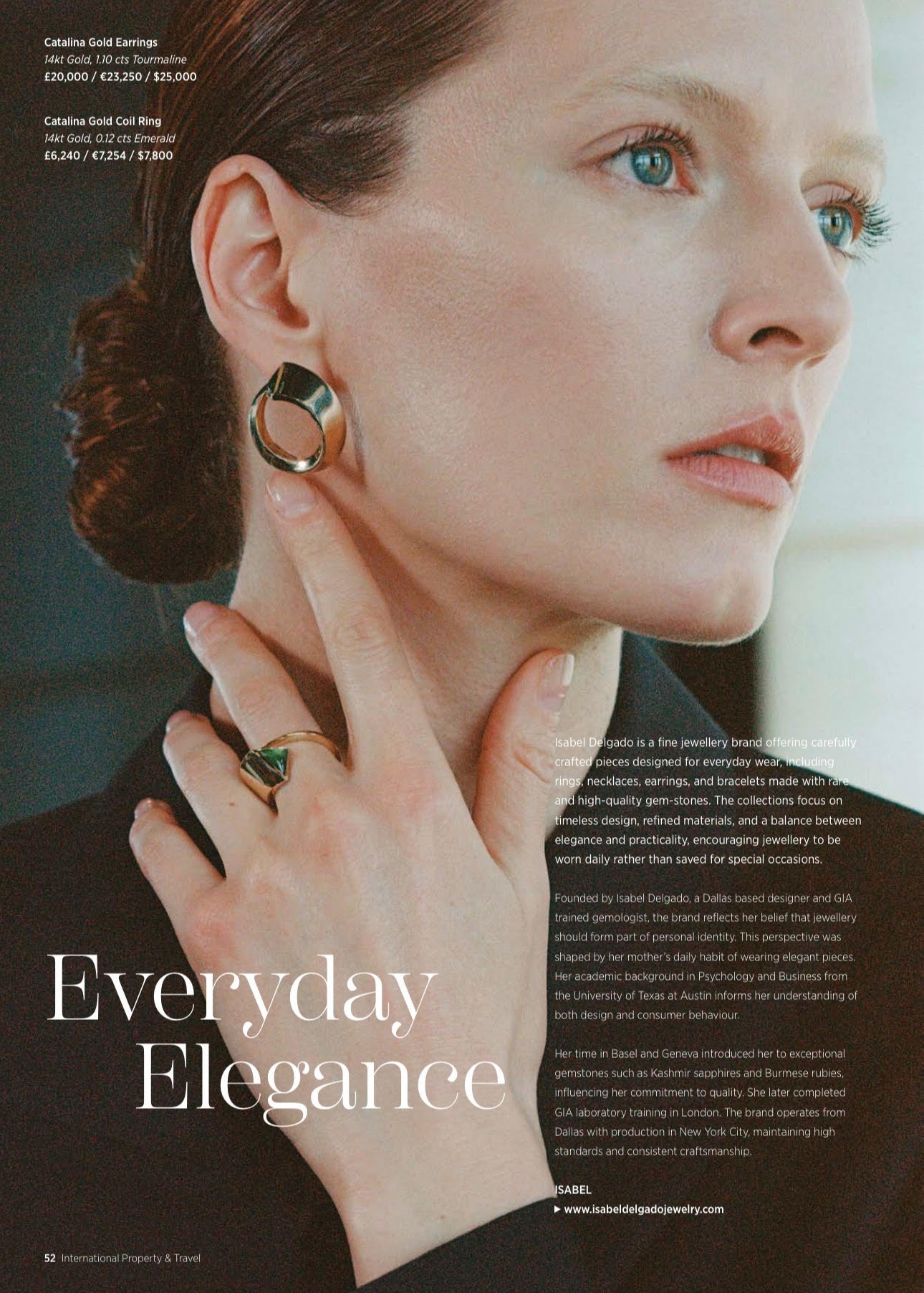 Isabel Delgado featured in the recent issue of International Property & Travel.
