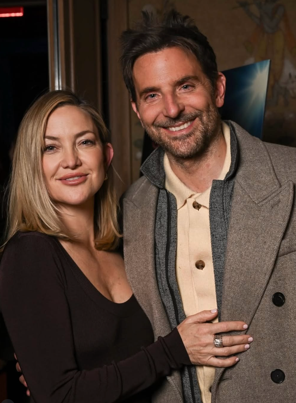 Kate Hudson wears the Stephanie baguette ring for the promotion of her movie Song Sung Blue, styled by Sophie Lopez. 