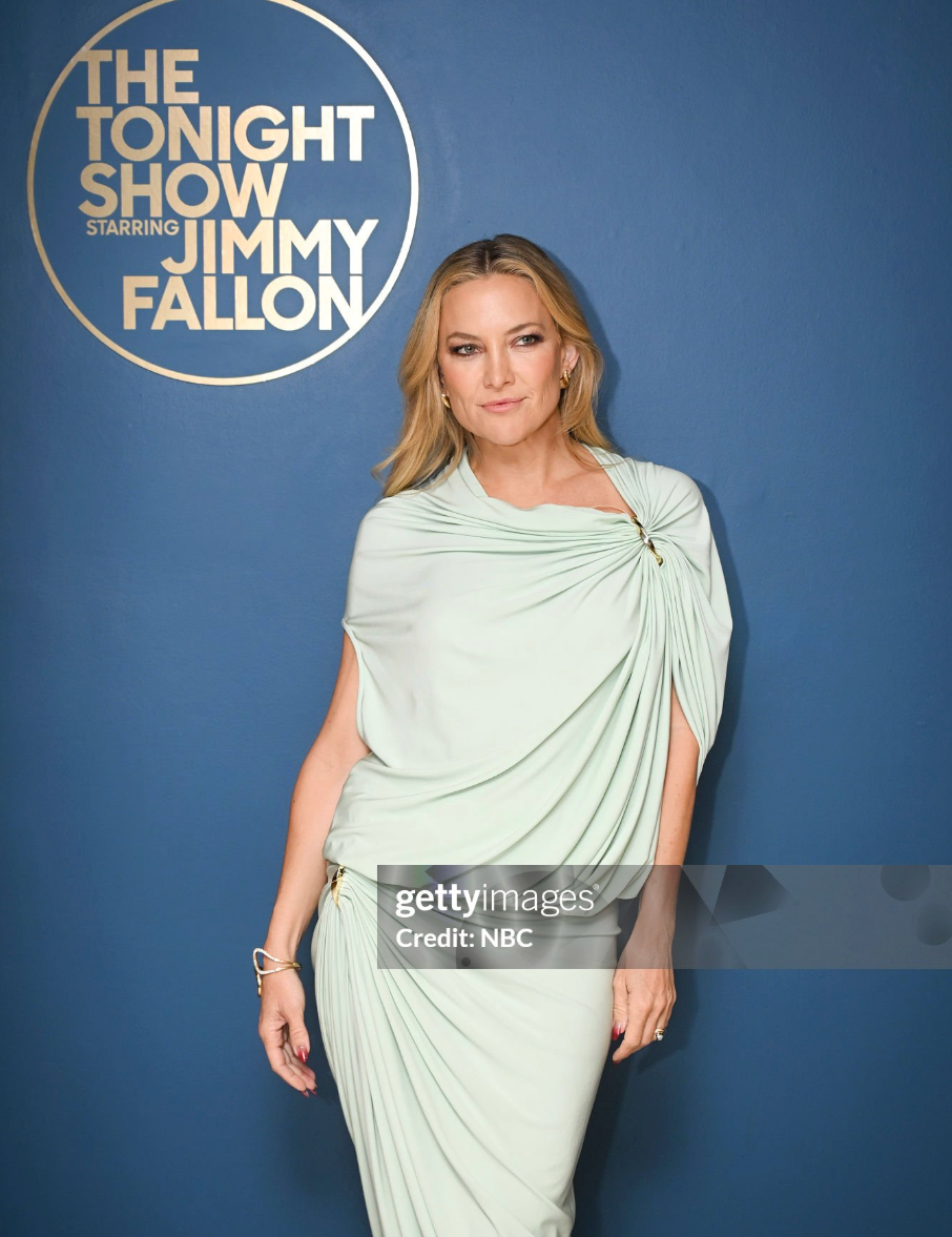 Kate Hudson wears the Maria Diamond Cuff to The Tonight Show, starring Jimmy Fallon.