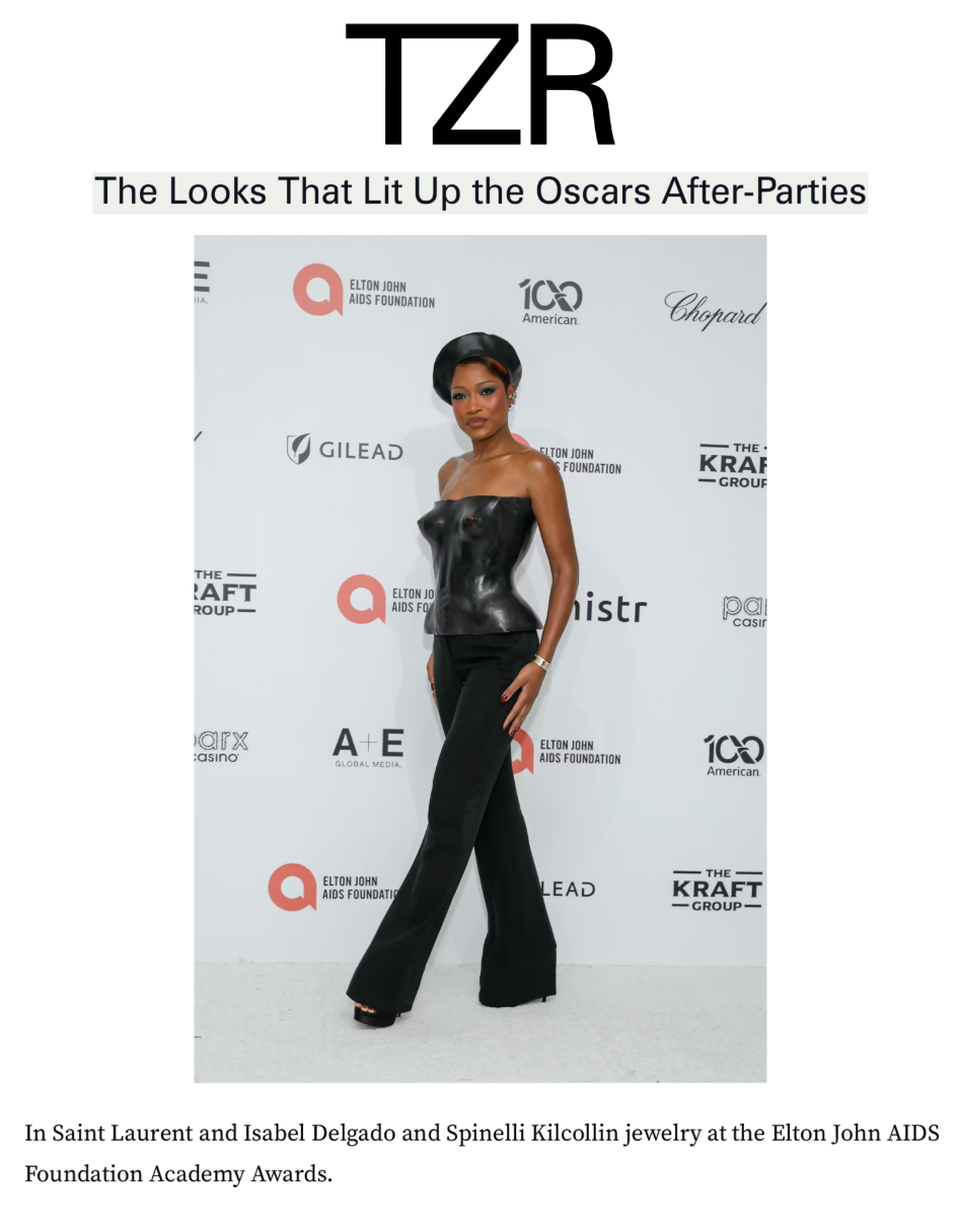 Keke Palmer wears Isabel Delgado earrings to Oscars