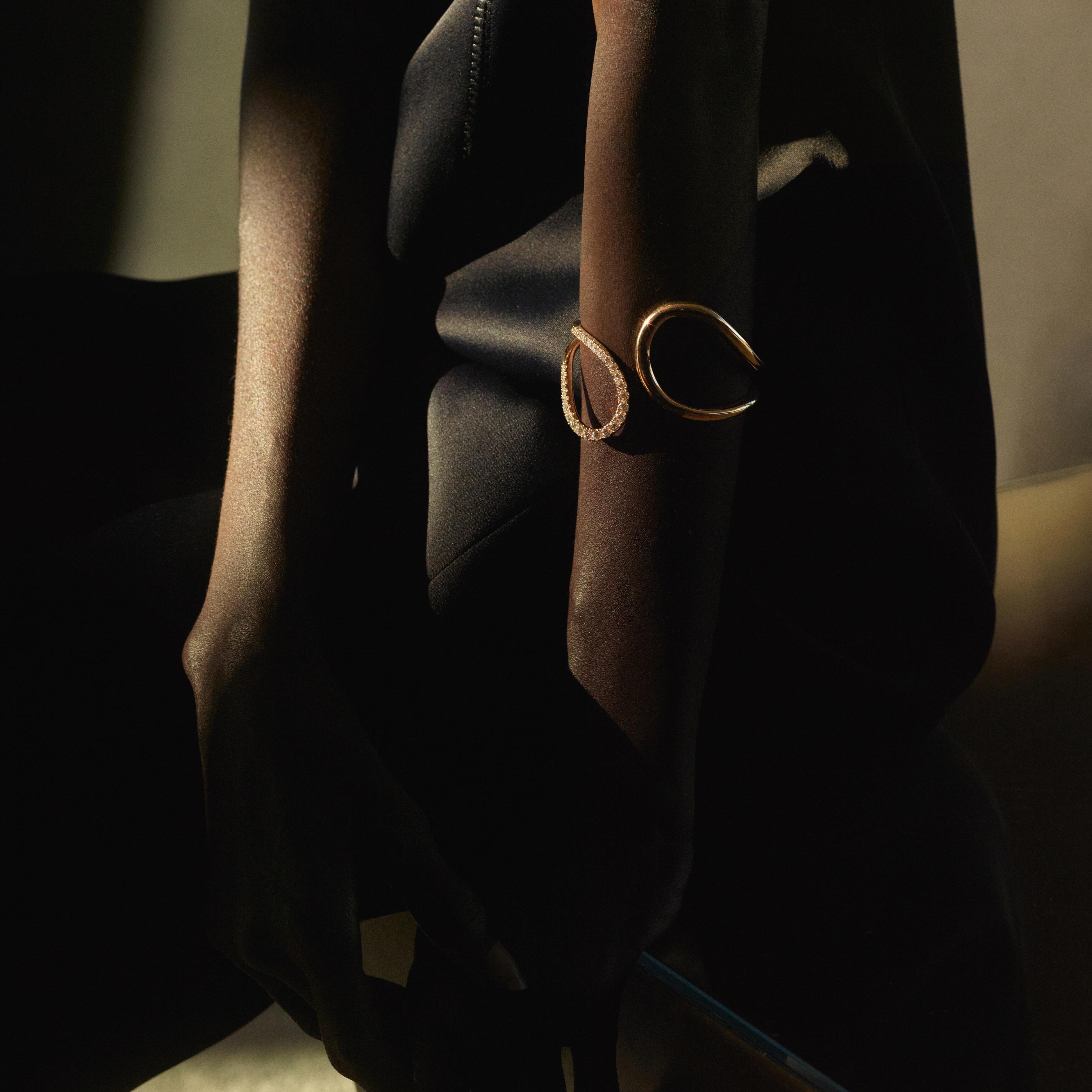 Maria diamond cuff bracelet designed by Isabel Delgado