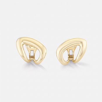 Maria Curved Gold Earrings
