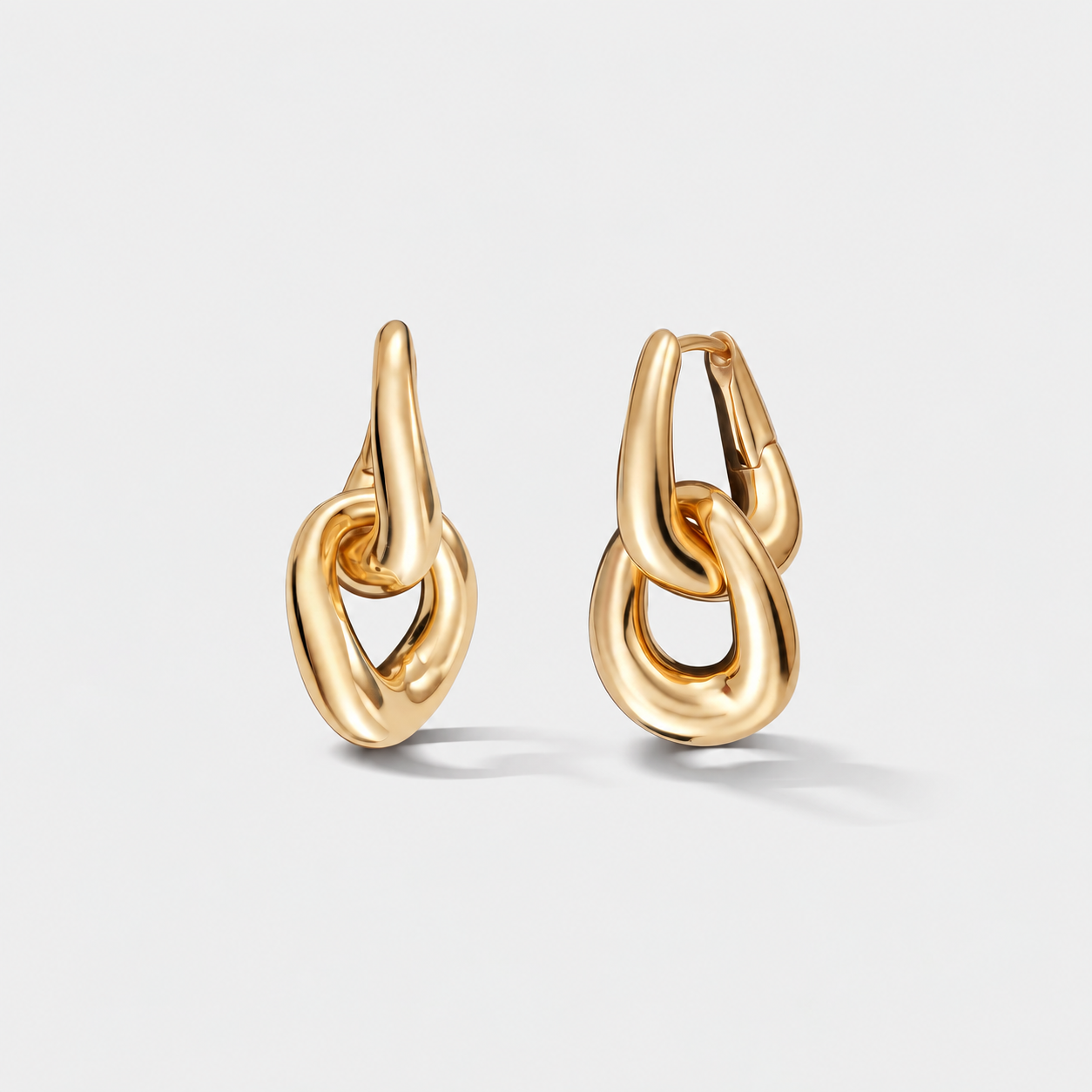 hoops with optional bottom loop in 14k