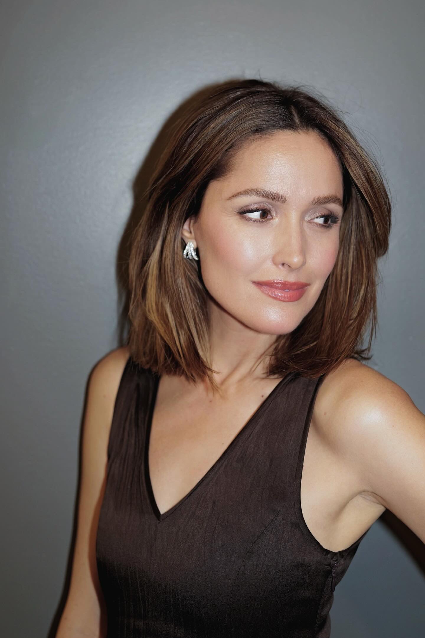 Rose Byrne wears the triple diamond earrings and our Shaker diamond bracelet on Apple TV, styled by Kate Young. 