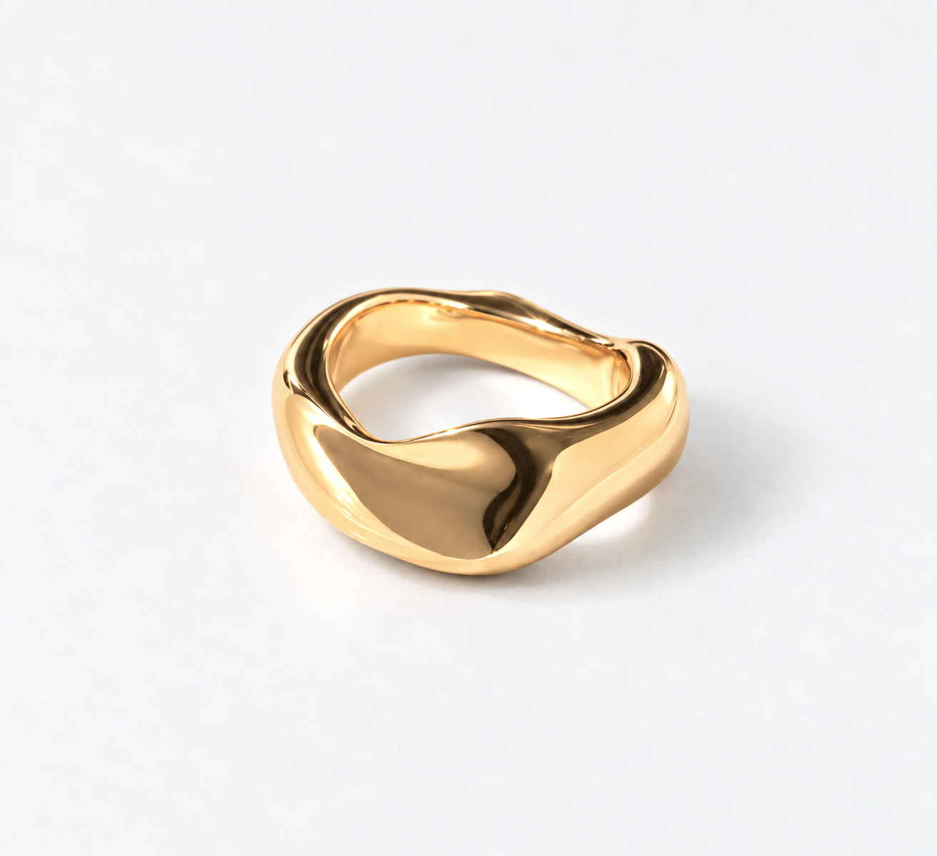 sculptural gold ring