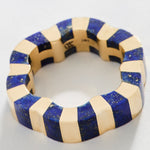 Lapis Lazuli carved ring with gold designed by Isabel Delgado