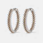 diamond hoops with champagne diamonds