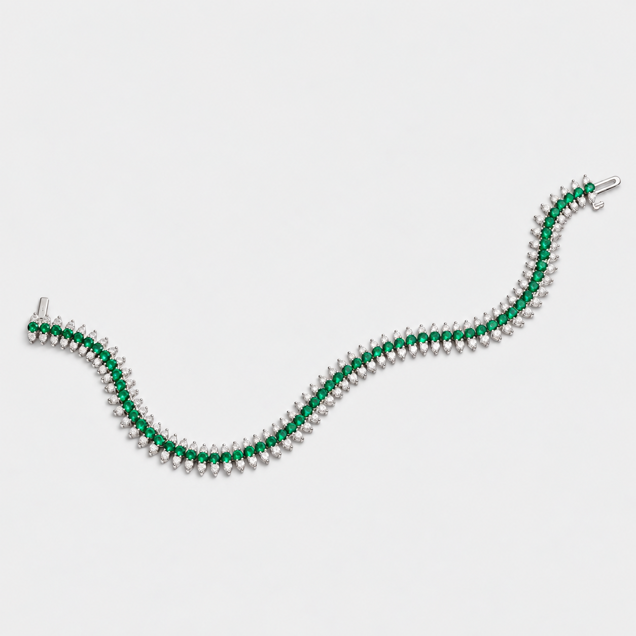 emerald and diamond bracelet