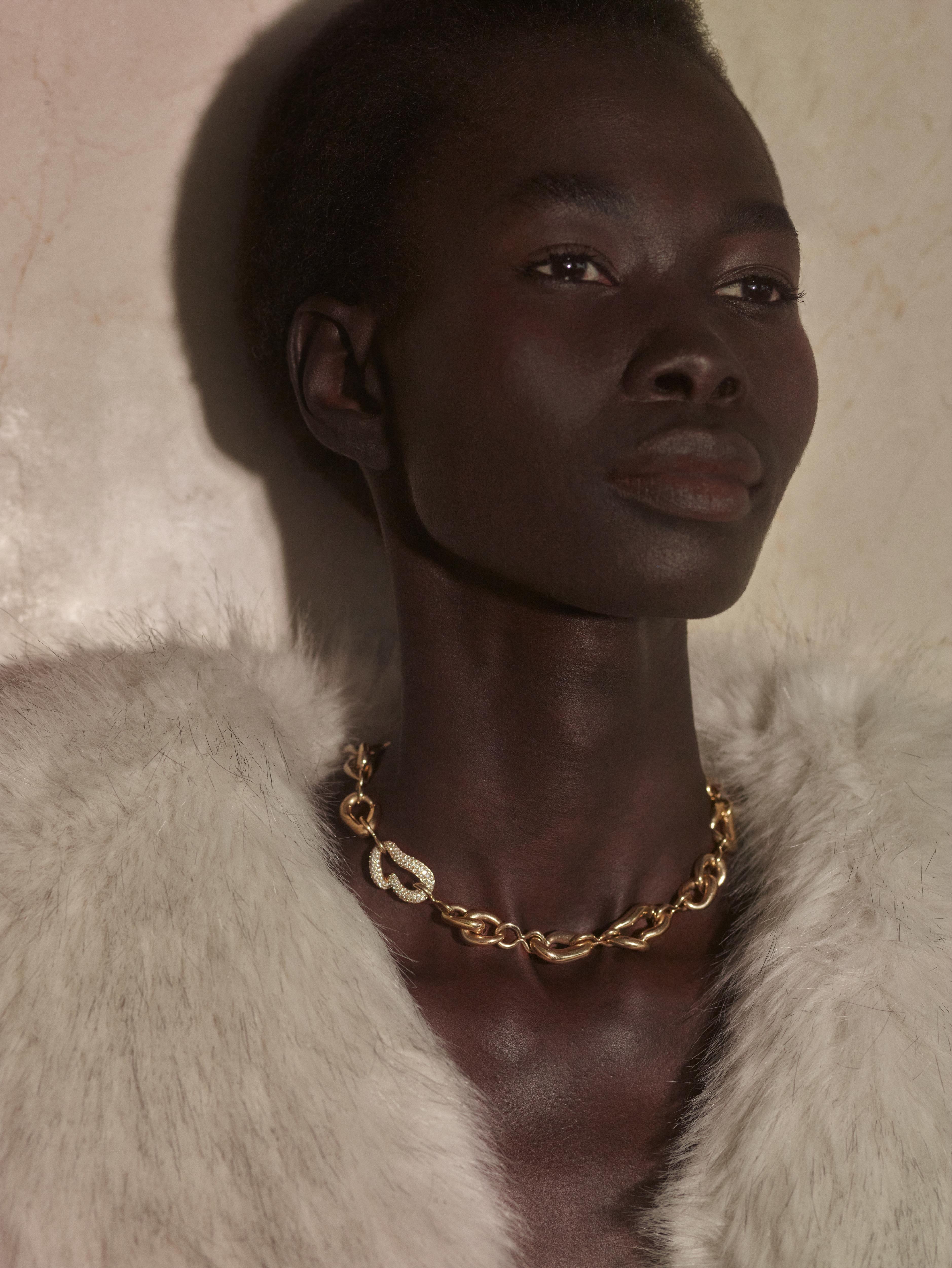 One of a kind Maria chain manufactured in New York by Isabel Delgado