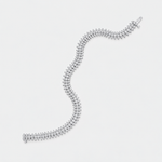 diamond bracelet with three diaond rows