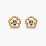 rose cut diamond studs
